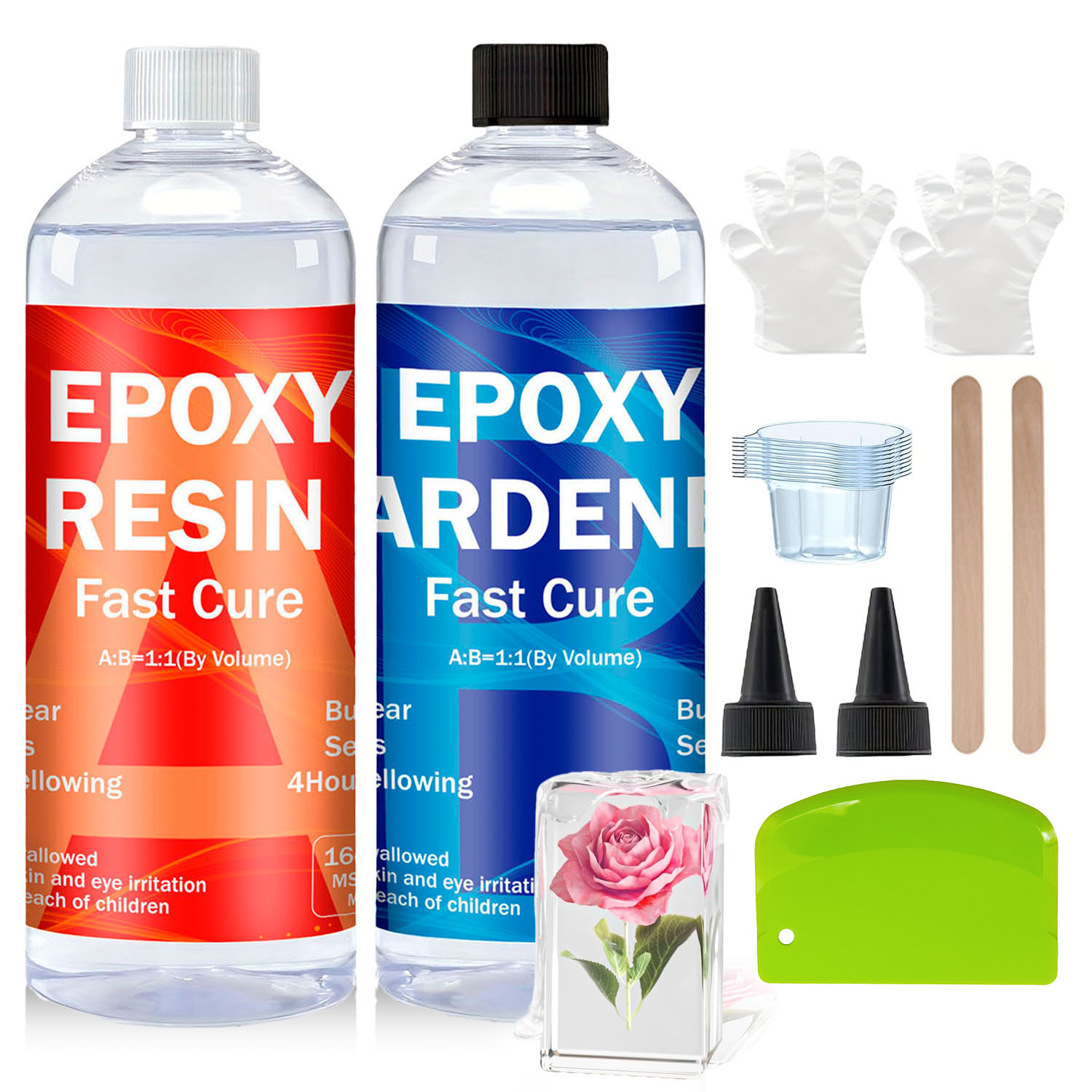 Resin Jewelry Kit - Kit Resin Epoksi Bening 8oz/16oz/32oz Bebas