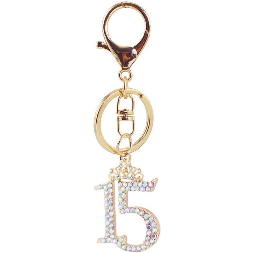 Resin Glitter Pack - Gantungan Kunci Mobil Berhias Rhinestone Nomor