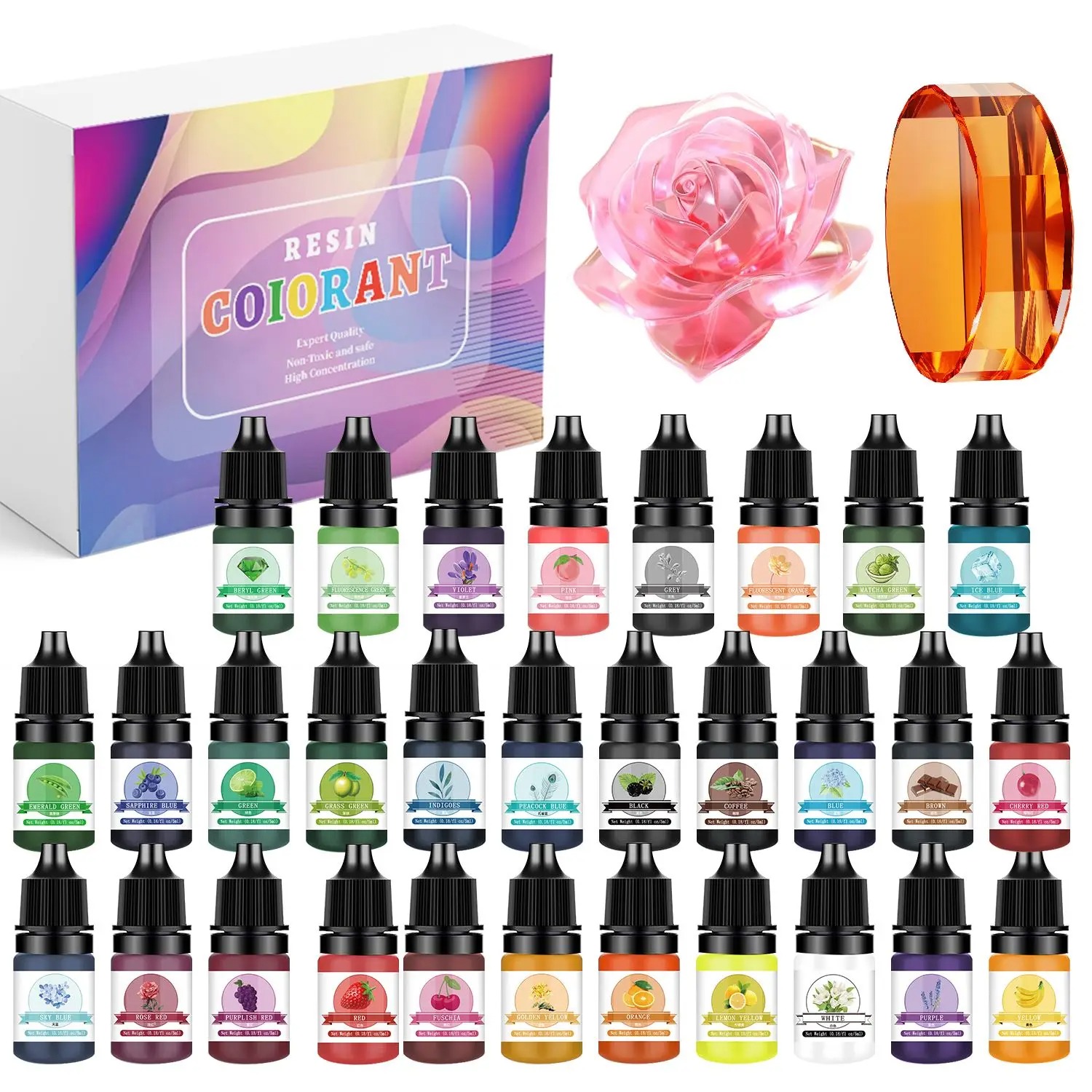 Resin Jewelry Kit - 30 Warna 5ml Kit Pigmen Resin