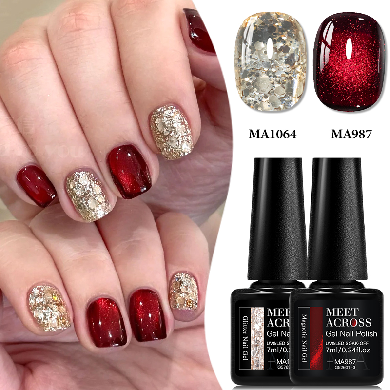 Resin Glitter Pack - 2pcs Set Kutek Gel Magnetik &