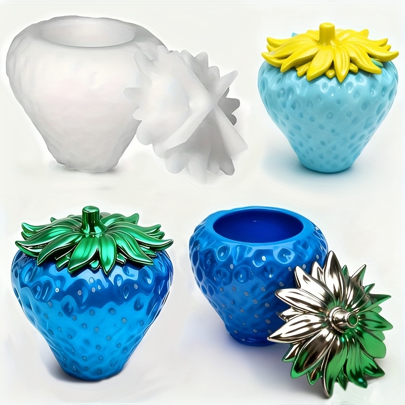 Resin Craft Ideas - 1 Buah Cetakan Resin Stroberi dengan