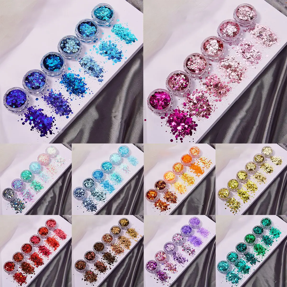 6 Warna/Set Resin Sequin Berki - Resin Glitter Pack ulasan dan harga