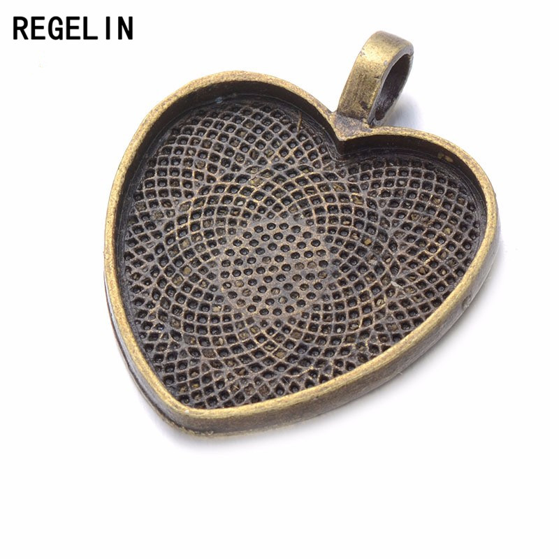 Regelin Jantung Cabochons Peng - Bezels Set Pendant ulasan dan harga