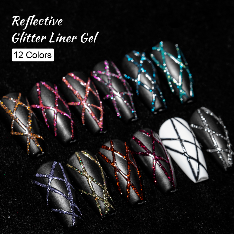 Set Gel Cat Kuku 5ml Gold Silv - Resin Glitter Pack ulasan dan harga