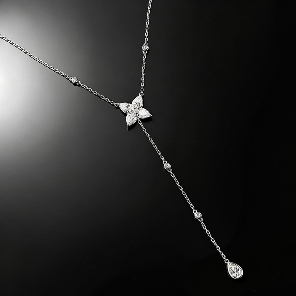 Kalung Liontin Moissanite Berb - Bezels Set Pendant ulasan dan harga