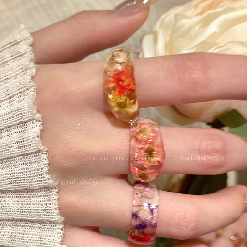 Cincin Akrilik Retro Bunga Dai - Dried Flower Bulk ulasan dan harga