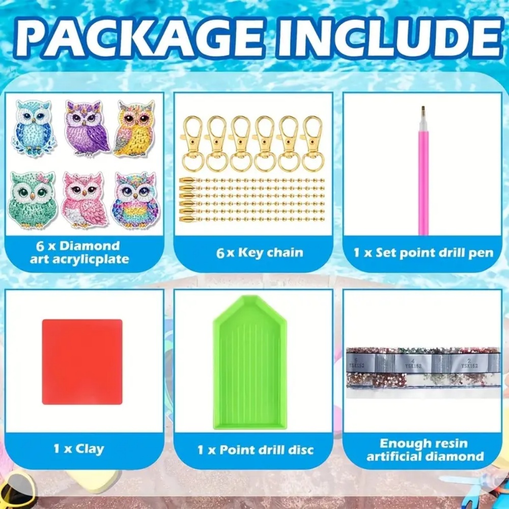 6 buah/set Gantungan Kunci Ber - Resin Craft Ideas ulasan dan harga