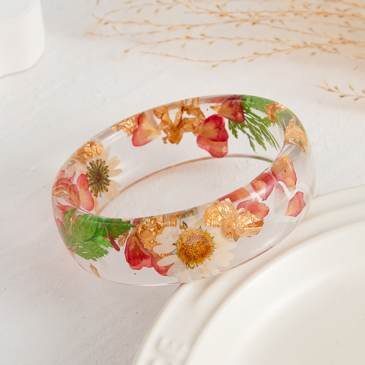 Gelang lebar akrilik transpara - Dried Flower Bulk ulasan dan harga