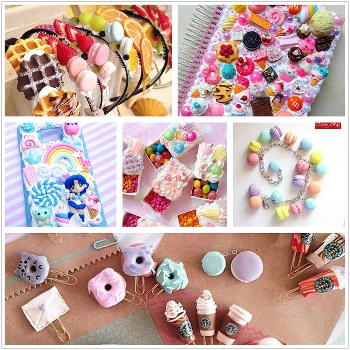 30 buah Set lucu jimat lendir  - Resin Jewelry Kit ulasan dan harga