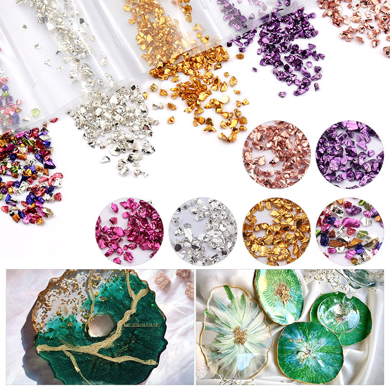 Epoxy Resin logam berwarna-war - Gold Foil Flakes ulasan dan harga