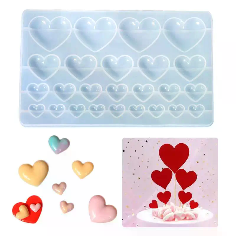 Cetakan Silikon Bentuk Hati 3  - Resin Craft Workshop ulasan dan harga