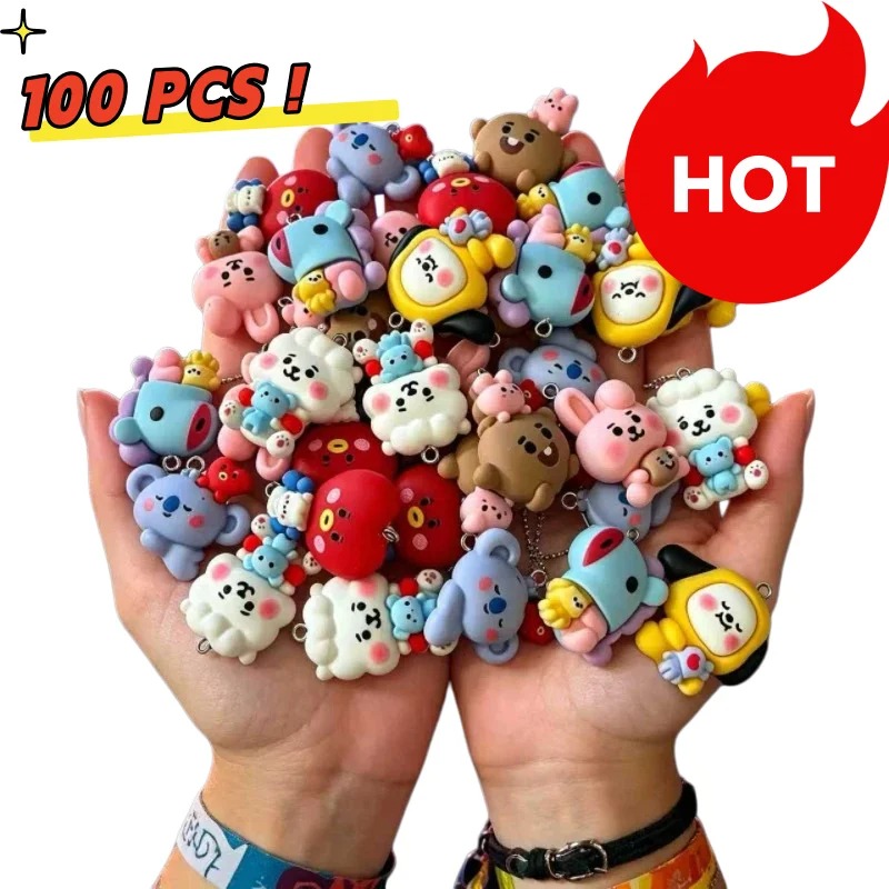 7pcs BT21 Resin Kartun Charm A - Resin Craft Projects ulasan dan harga