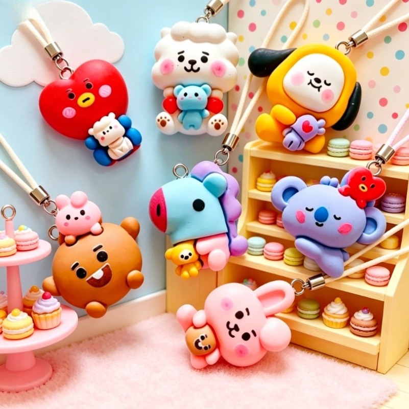 7pcs BT21 Resin Kartun Charm A - Resin Craft Projects ulasan dan harga