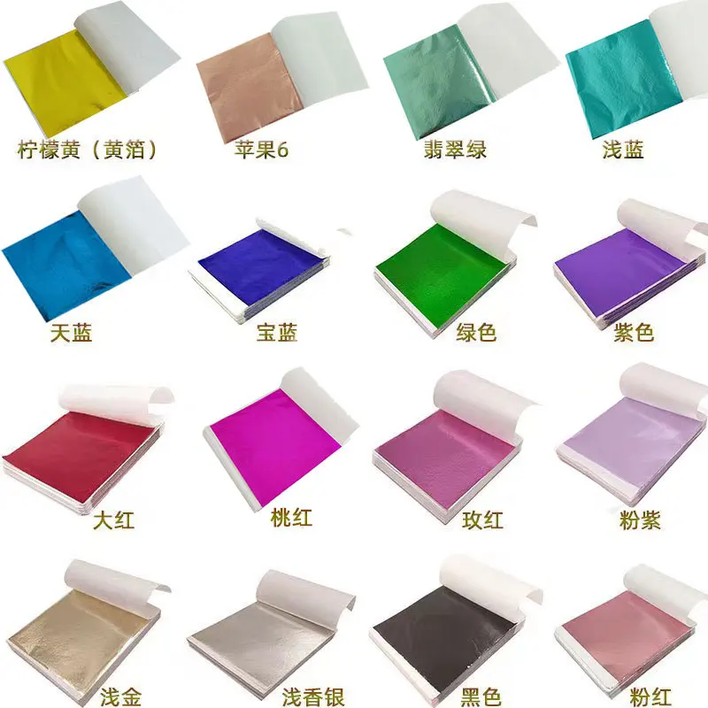 100 buah 9Cm kertas Foil daun  - Gold Foil Flakes ulasan dan harga
