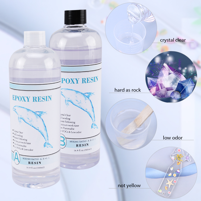 1:1 Jelas Epoksi Resin Kristal - Gold Foil Flakes ulasan dan harga