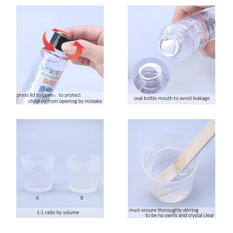 1:1 Jelas Epoksi Resin Kristal - Gold Foil Flakes ulasan dan harga