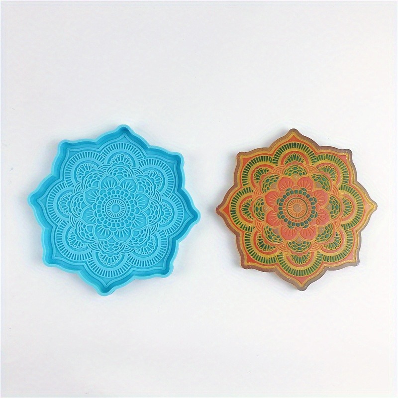 Mandala Coaster cetakan siliko - Resin Craft Ideas ulasan dan harga