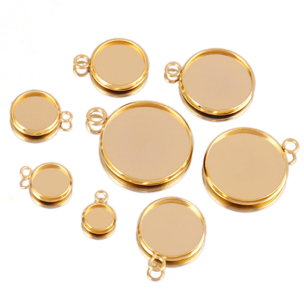 10Pcs Baki Liontin Kosong dari - Bezels Set Pendant ulasan dan harga