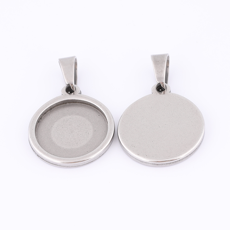 10 buah 15mm bulat Cabochon pe - Bezels Set Pendant ulasan dan harga