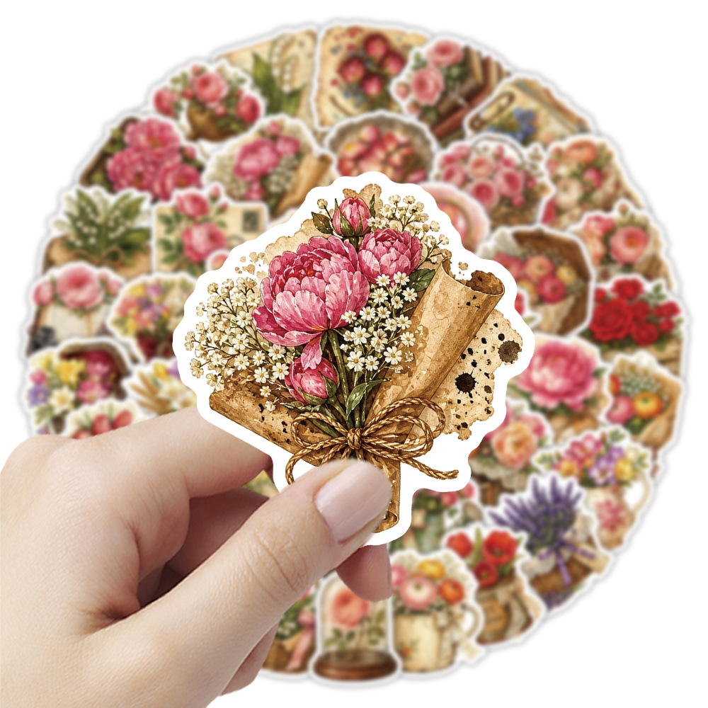 50 Buah Stiker Bunga Antik Sti - Dried Flower Bulk ulasan dan harga