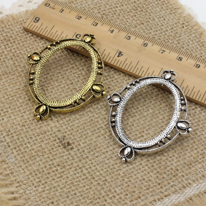 Cocok 30X40 Mm Oval Cabochon A - Bezels Set Pendant ulasan dan harga