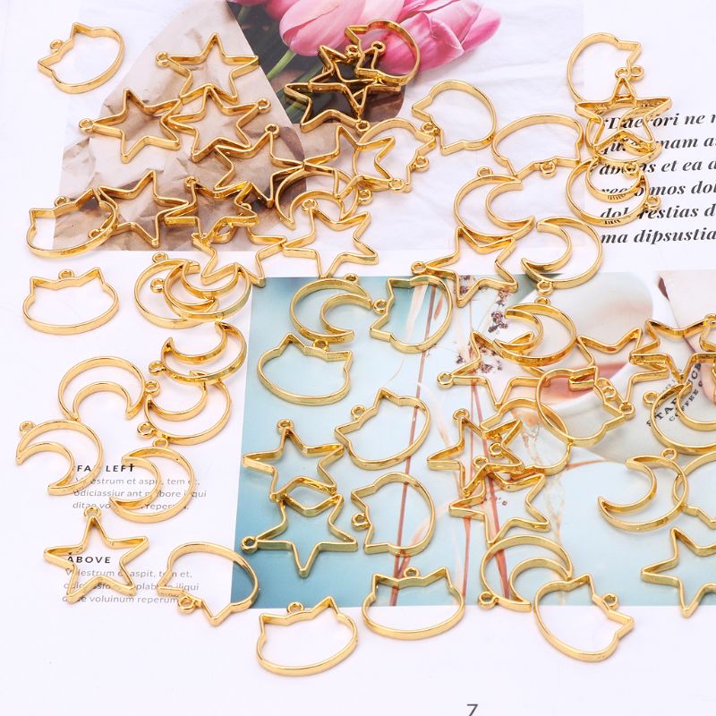 90 buah liontin bingkai geomet - Bezels Set Pendant ulasan dan harga