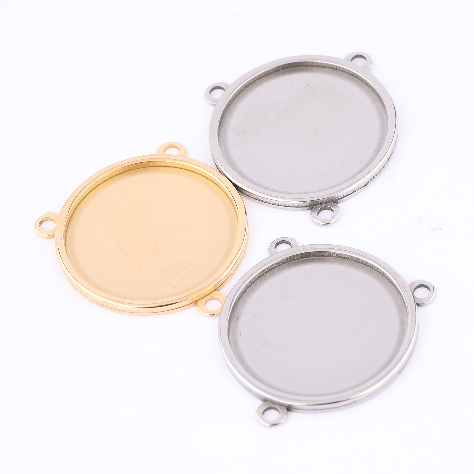 5 pcs Alas Konektor Cabochon B - Bezels Set Pendant ulasan dan harga