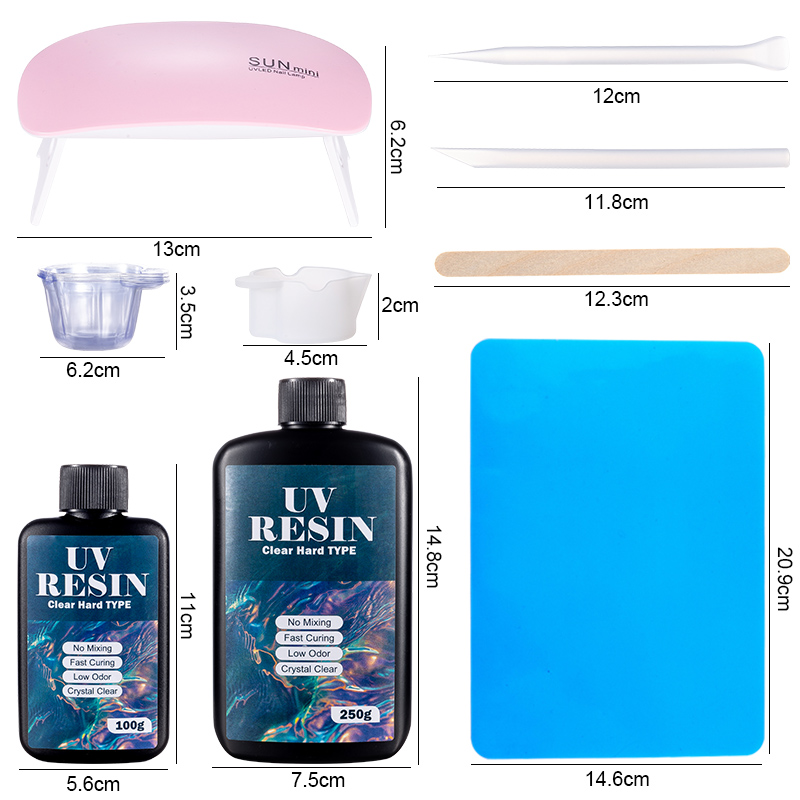 100g/250g bening Resin UV tipe - Gold Foil Flakes ulasan dan harga
